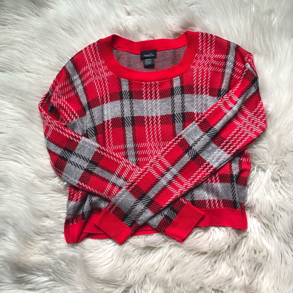 Plaid cropped shirt